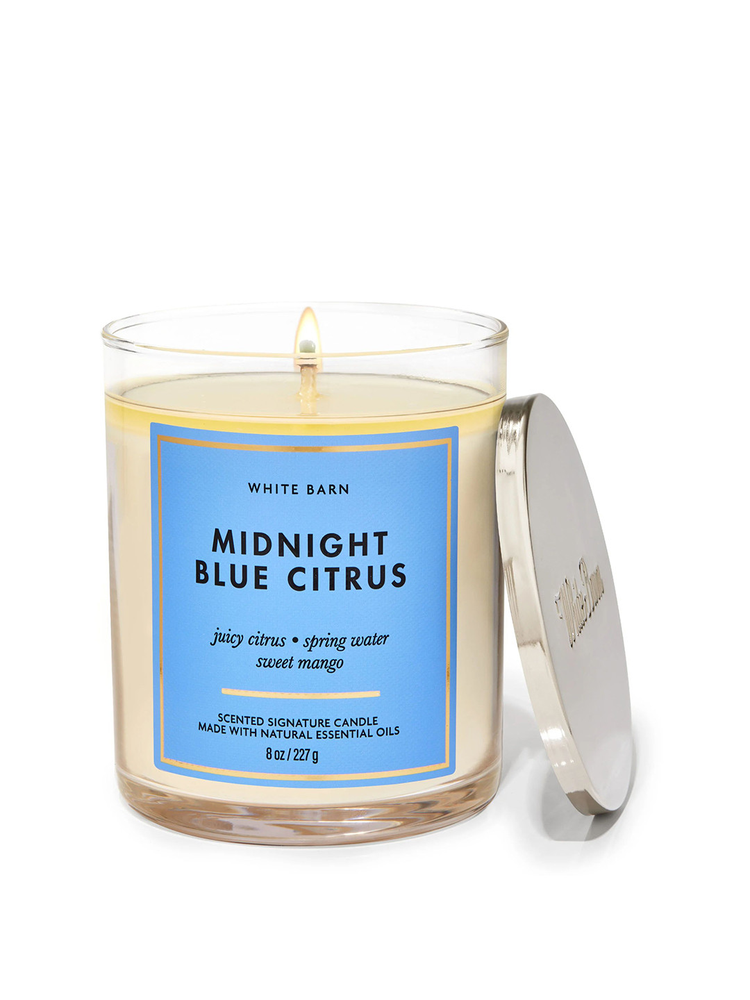 Bath & Body Works Citrus Single Wick Candle Midnight Solid Geometric Regular Jar Candles