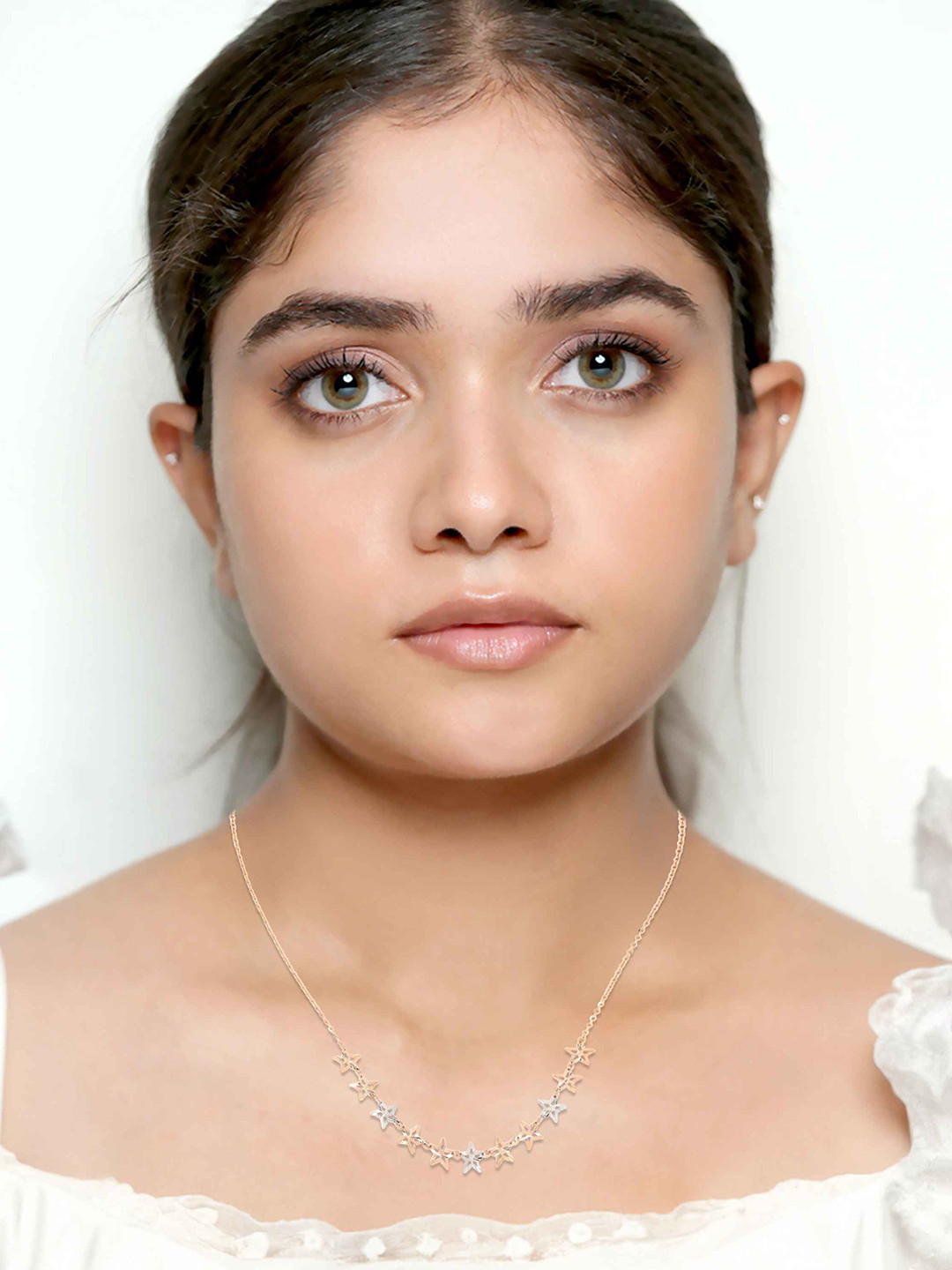 BHIMA 18K BIS Hallmark 750 Purity Rose Gold Celestial Necklace