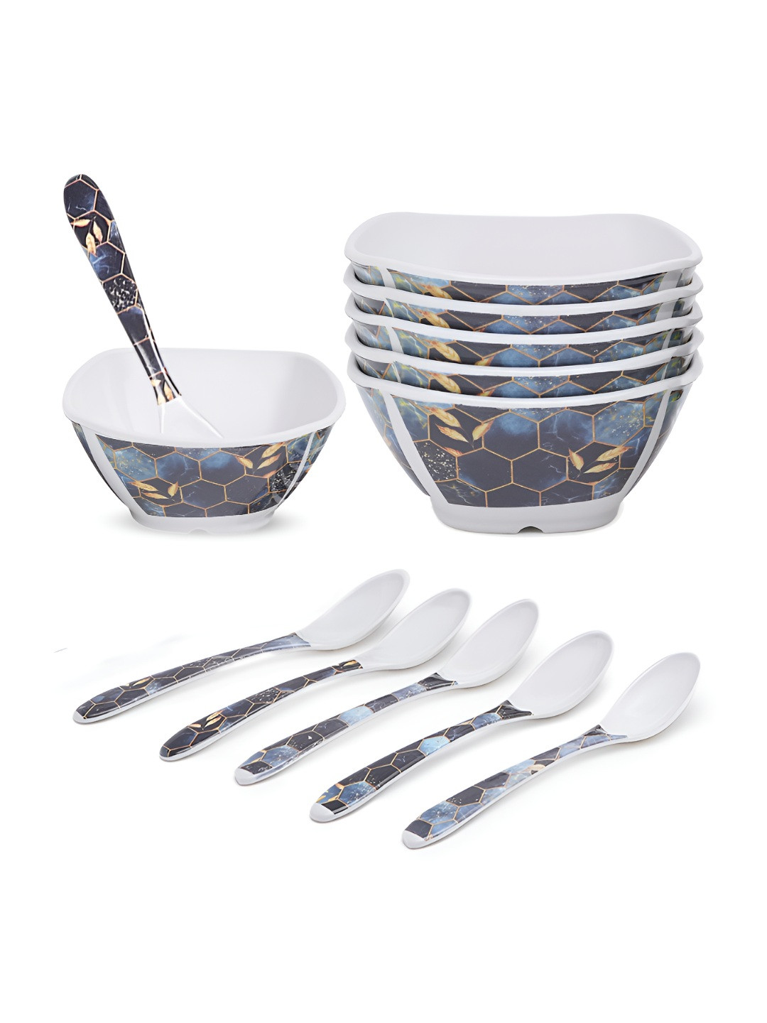 Bataniya Multi Ethnic Motifs Melamine Microwave Safe 12 Pieces Dinner Set