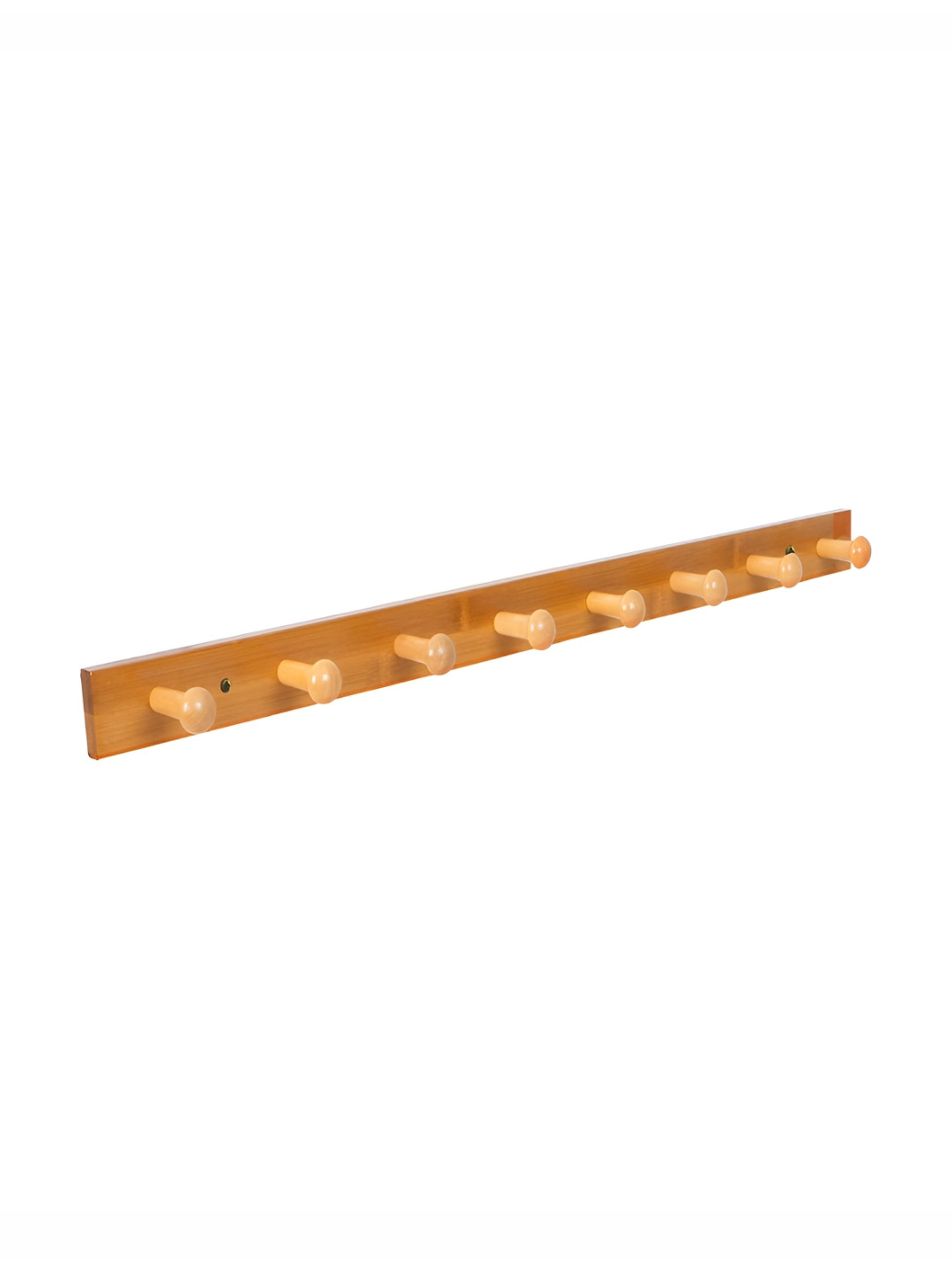 HOKIPO Brown Bamboo Wall Mounted Rail Bar Hook