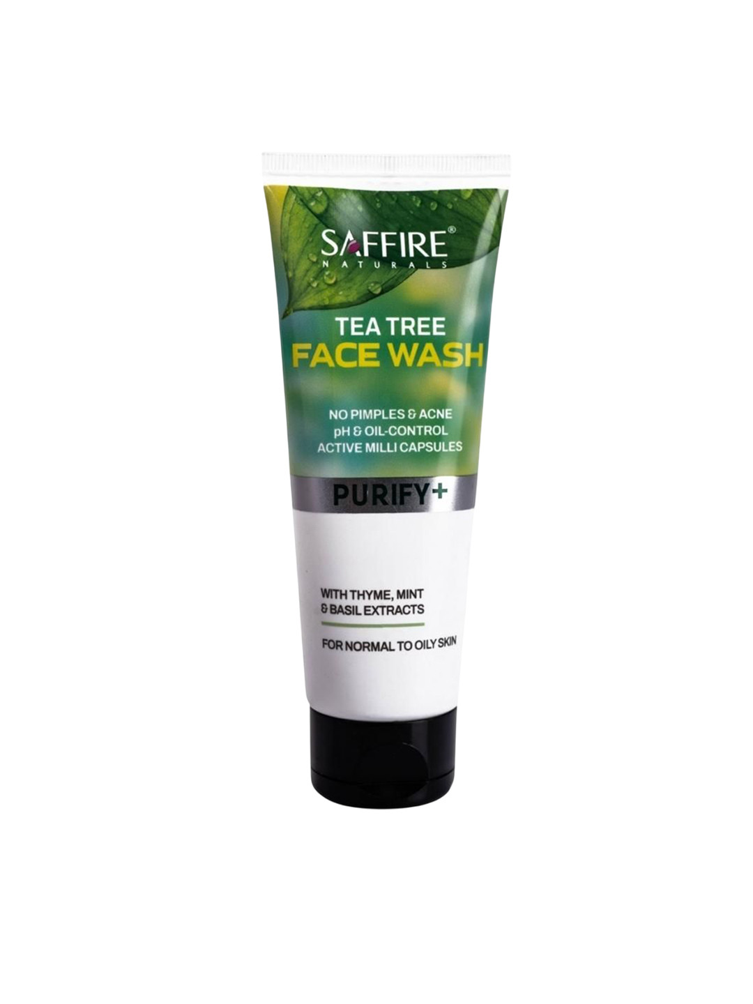 Saffire Naturals Tea Tree Purifying & Cleansing Face Wash With Mint -  100 ml