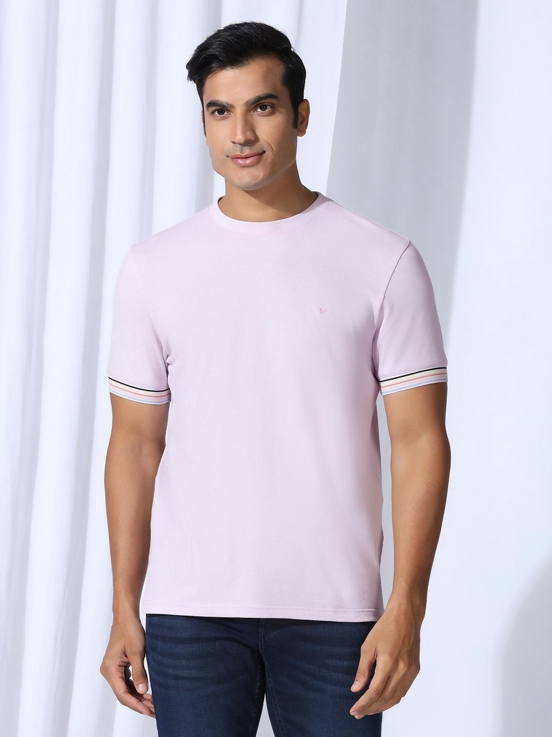 Blackberrys Men Solid Round Neck Cotton Slim Fit T-shirt