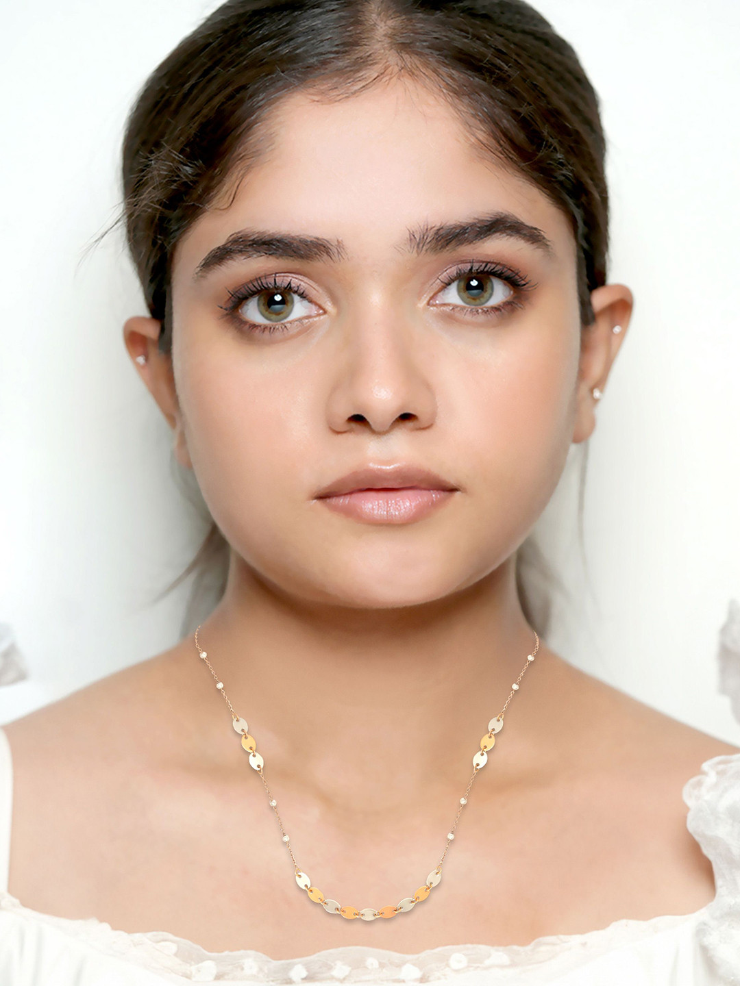 BHIMA 18K BIS Hallmark 750 Purity Rose Gold Beaded Chain