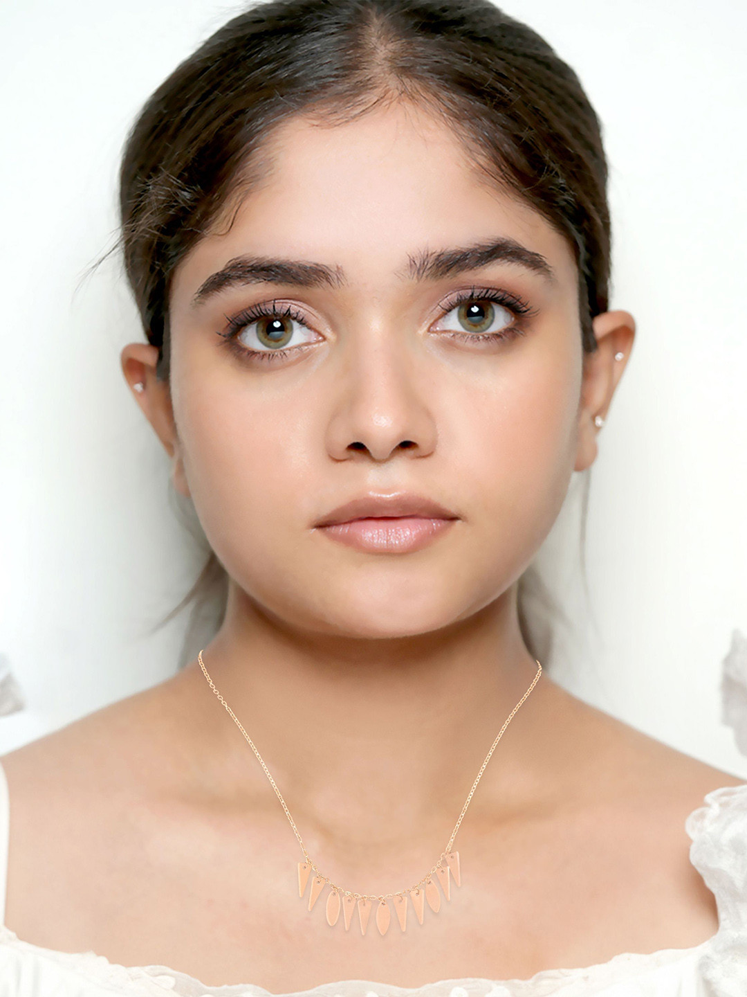 BHIMA 18K BIS Hallmark 750 Purity Rose Gold Designer Thorn Necklace