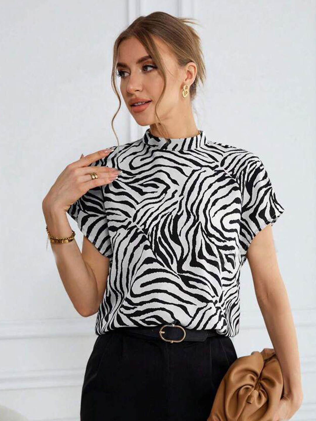 KASHIAN Women Tropical Print Top