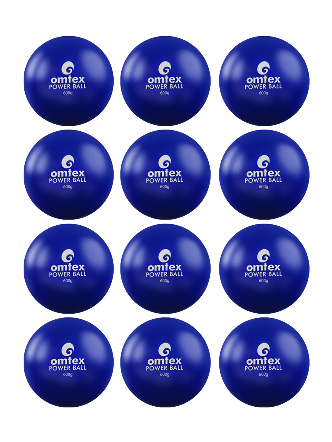 Omtex 12 Pieces Blue & White Power Weighted Ball