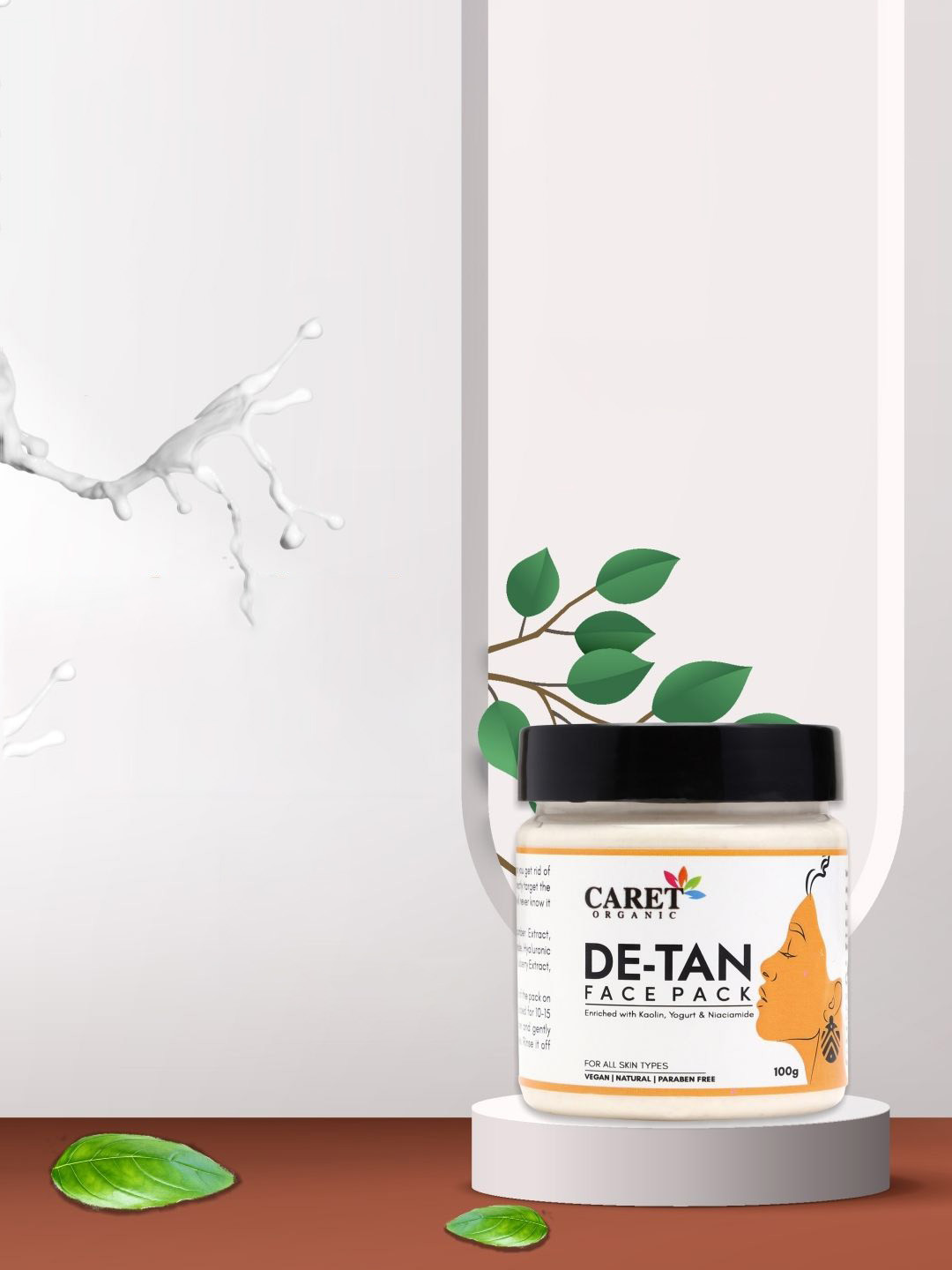 CARET ORGANIC De-Tan De-Pigmentation & Tan Removal Face Pack- 100 g