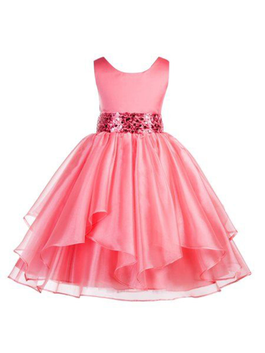 Wow Princess Girls Sequined Detail Net Maxi Dress