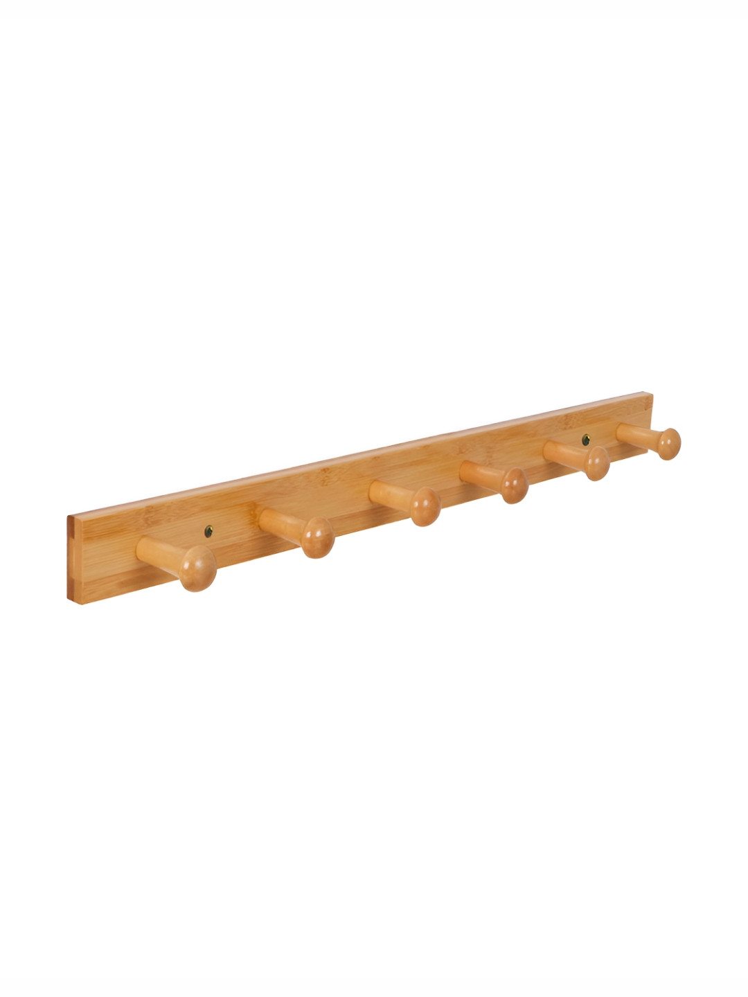 HOKIPO Brown Bamboo Wall Mounted Rail Bar Hook