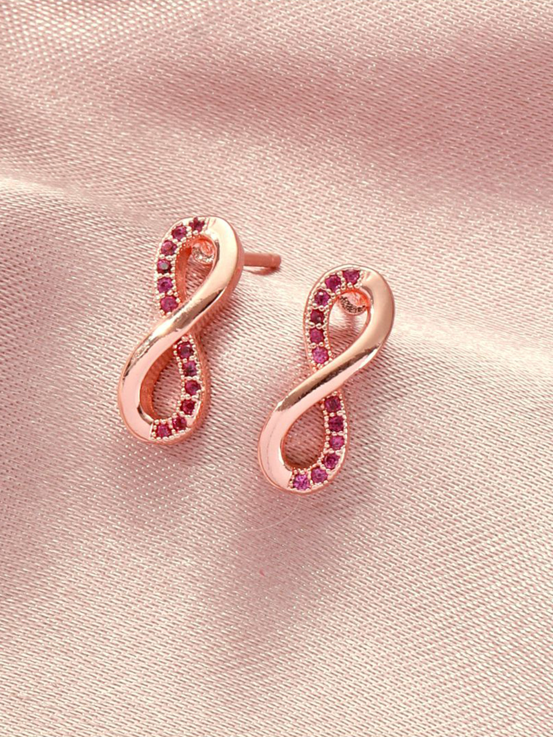 SALTY Valentines Day Limitless Infinity Twist Contemporary Studs Earrings