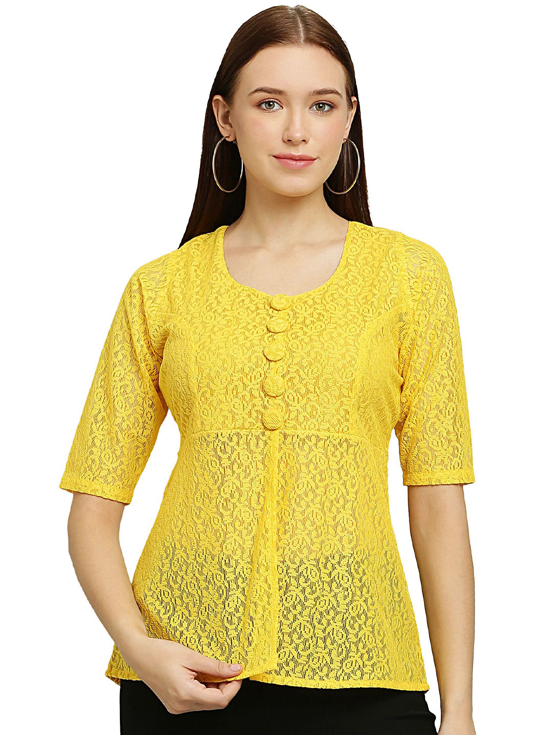 Sash Women Self Design A-Line Top