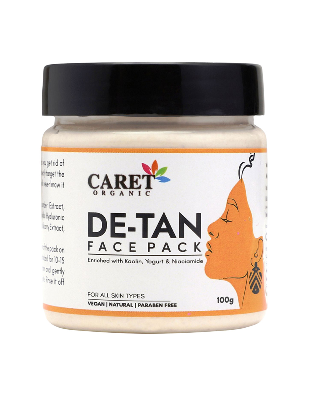 CARET ORGANIC De-Tan Face Pack With Niacinamide & Yogurt  - 100 g