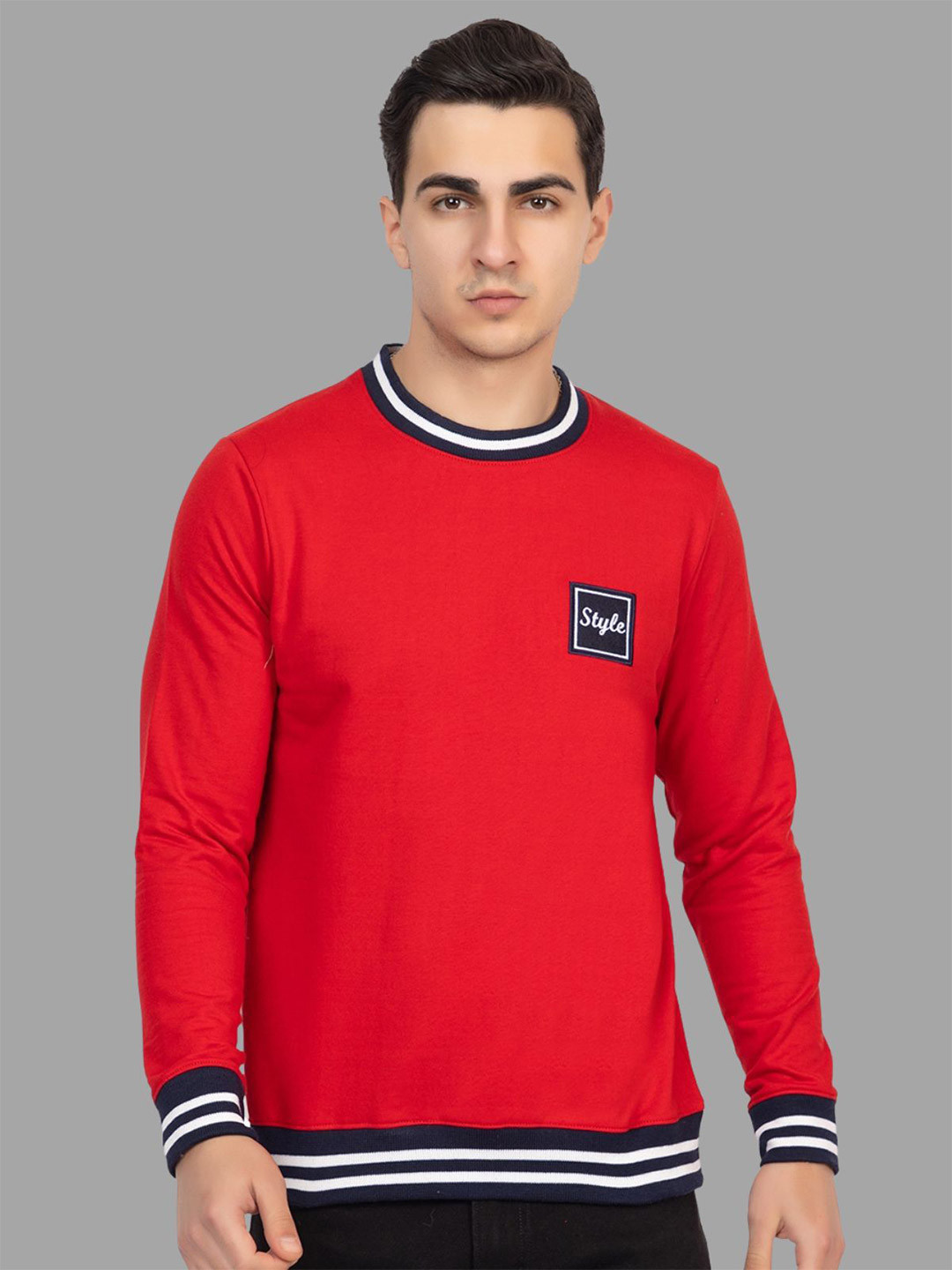 PYRO SPIRIT Men Round Neck Pullover Cotton Sweatshirt
