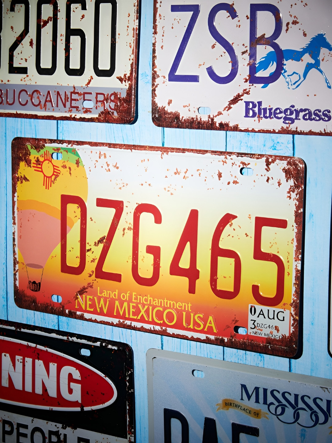 eazy wagon Number Plates wall sign - DZG465 Metal Rusty Hanging Hall Signs and Plaques-6In