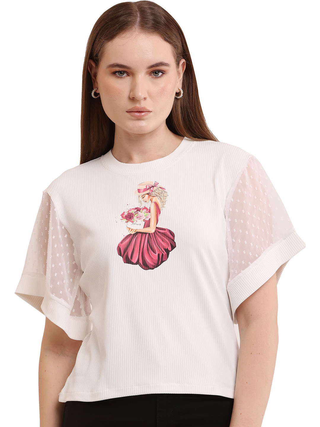 Sash Self Design Regular Top