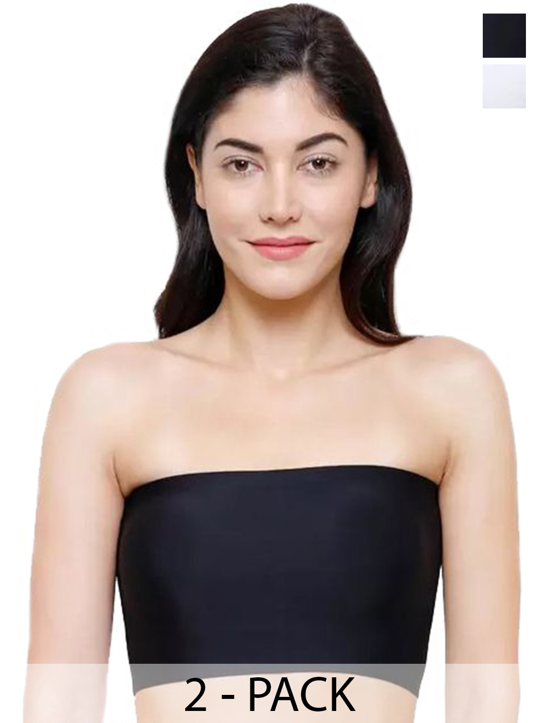 SRISARAS Women Pack of 2 Tube Crop Top