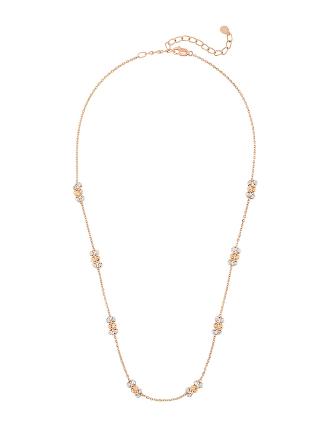 BHIMA 18K BIS Hallmark 750 Purity Rose Gold Designer Ball Necklace