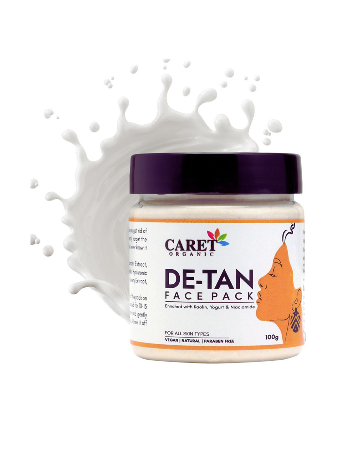 CARET ORGANIC Tan Removal De-Tan Face Pack- 100 g