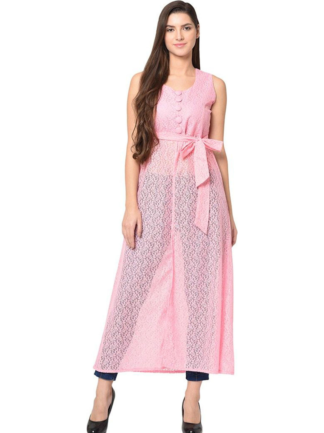 Sash Women Net Longline Top