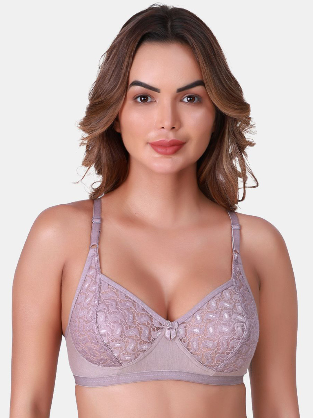 SKDREAMS Blue Cotton Blend Seamed Heavily Padded Medium Coverage Non-Wired Women Bra