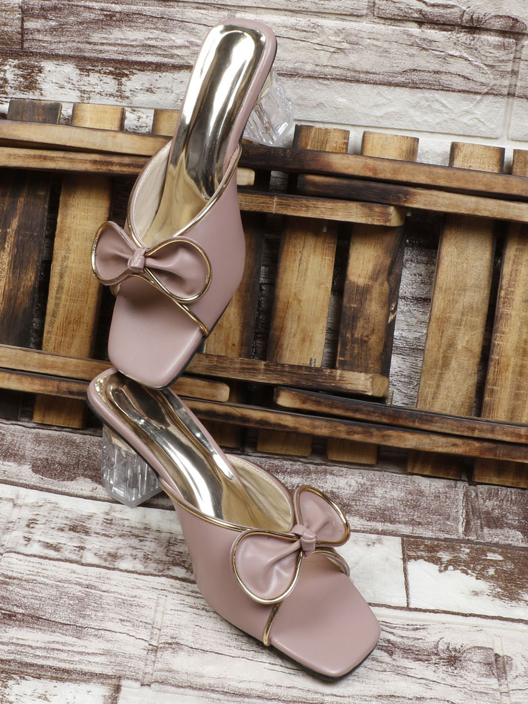 Commander Shoes Women Party Block Heels with Bows