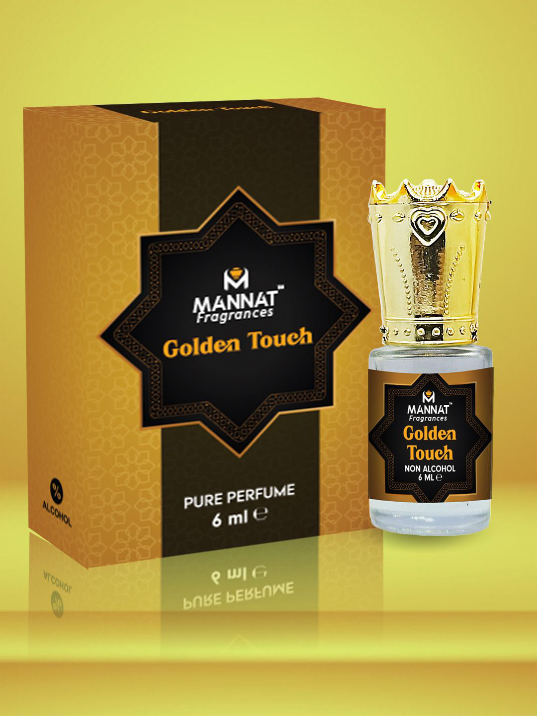 mannat fragrances Golden Touch Alcohol Free Attar 6 ml