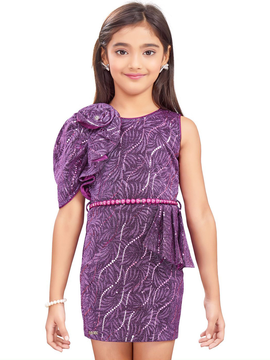 Lei-Chie Sequined Embellished Bodycon Mini Dress Comes with a belt