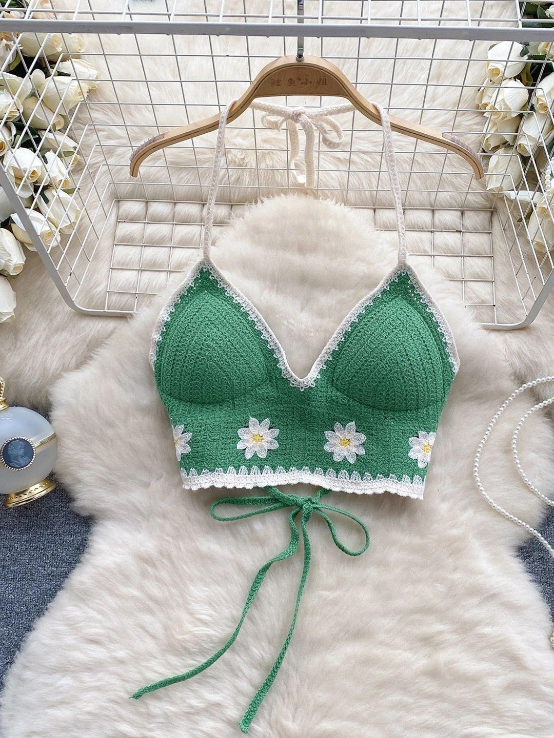 Miss Mosa By Akanksha  Women Green Prerto Summer Top With Inbuilt Bra