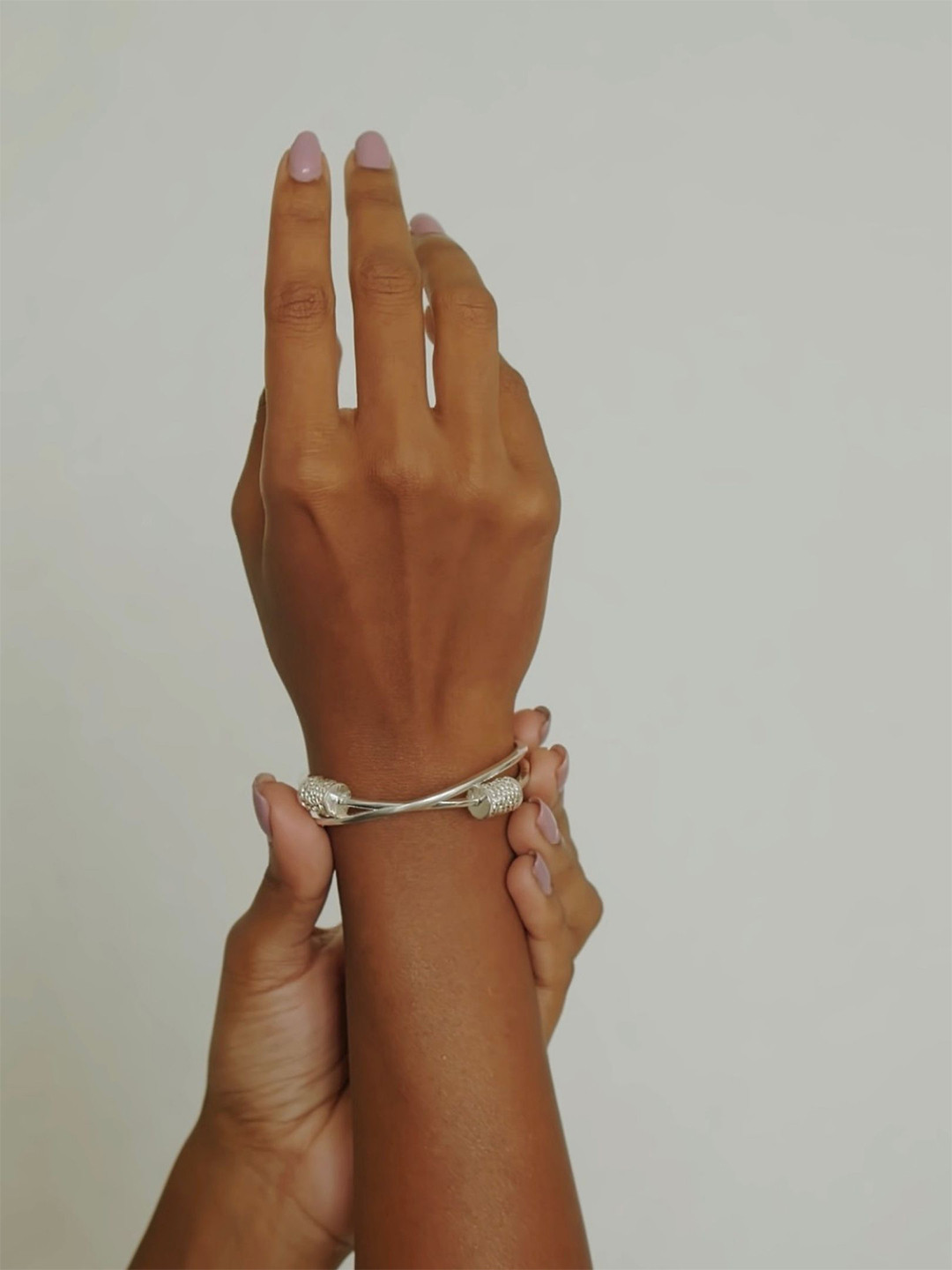 House of Pehr Silver Plated Twisted Bangle Style Bracelet