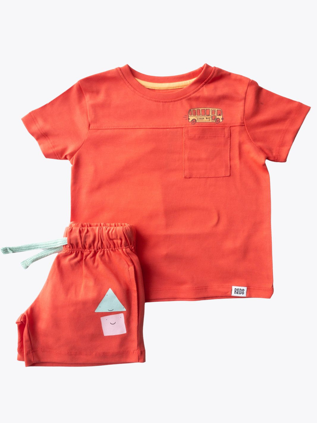 Reedoo Colorburst Kids Pure Cotton T-shirt With Shorts