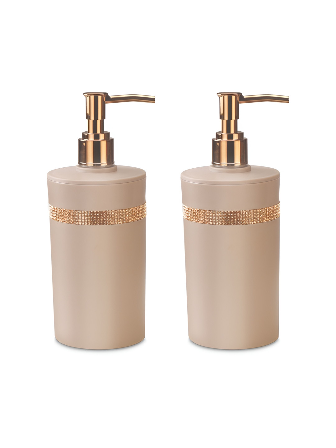 Nayasa Set of 2 Beige Sapphire Soap Dispenser with Pump