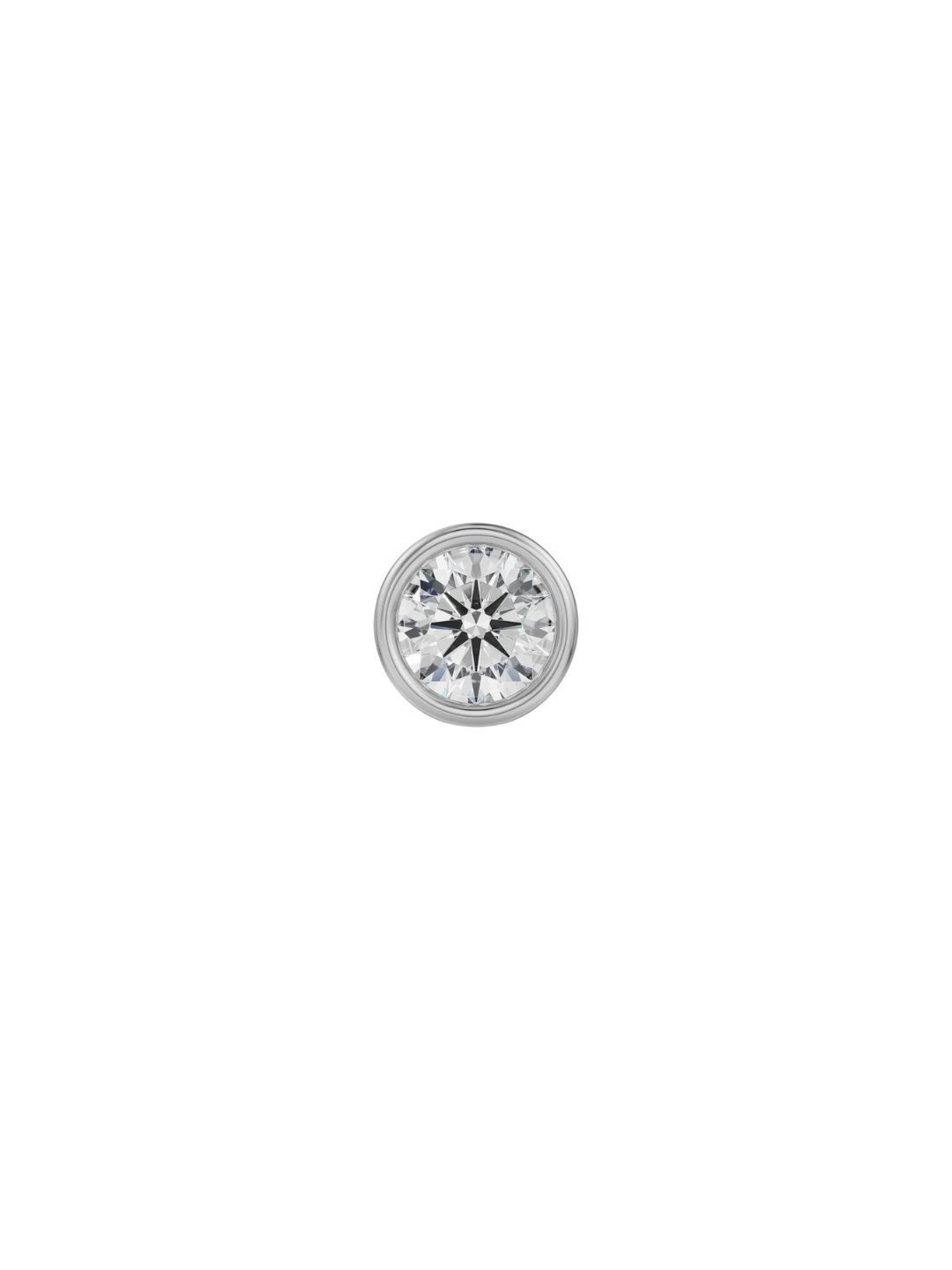 Emori 1 CT Round Solitaire Men's Lab Diamond Stud in 18KT Gold