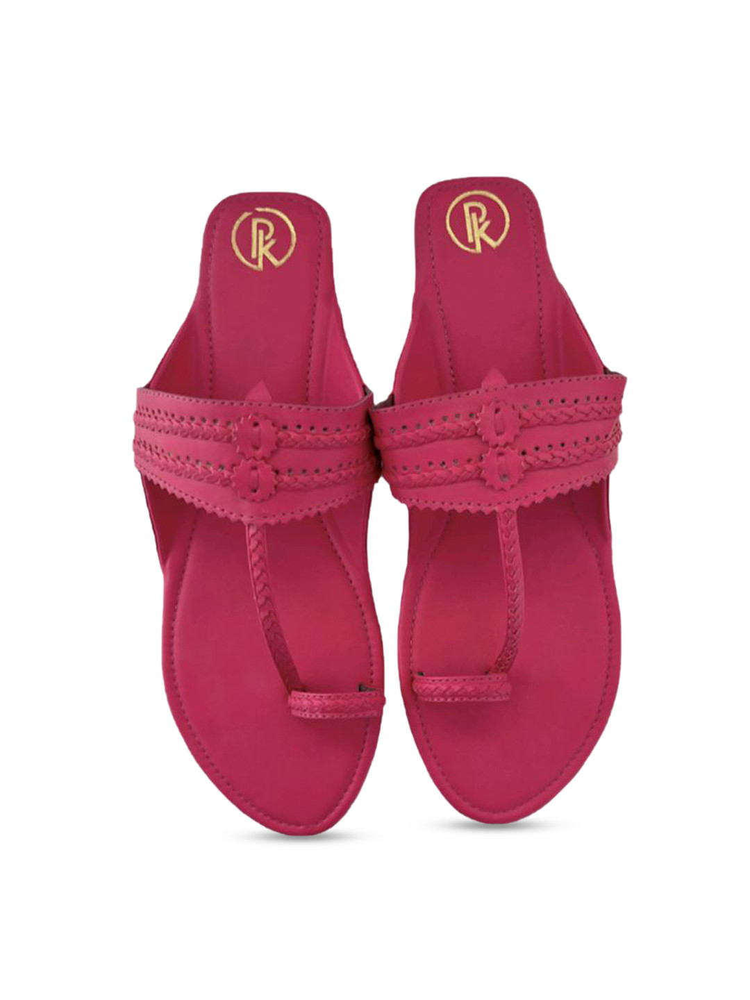 Preet Kaur Women Pink Palin kolhapuri