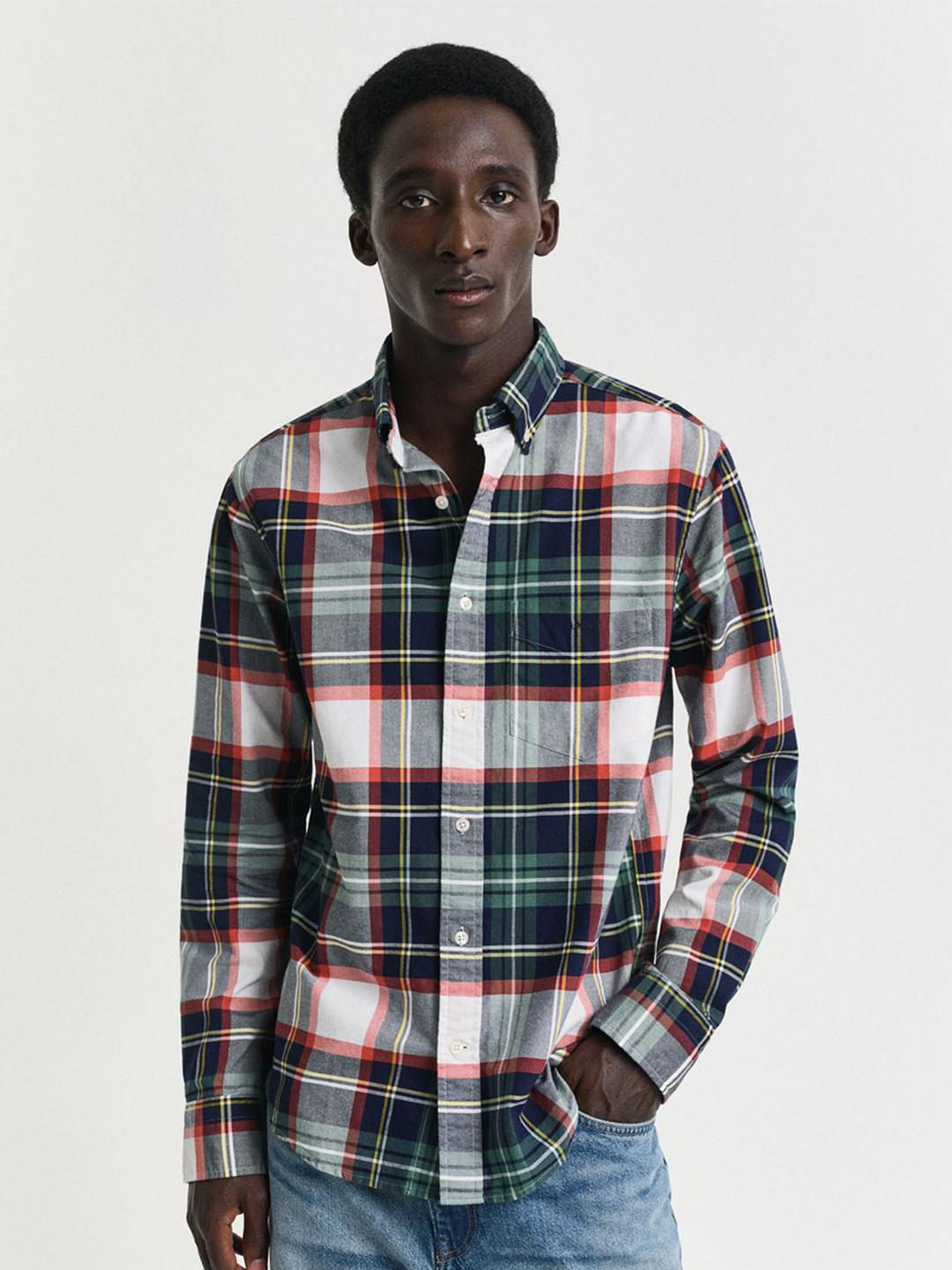GANT Men Button-Down Archieve Oxford Checked Cotton Shirt