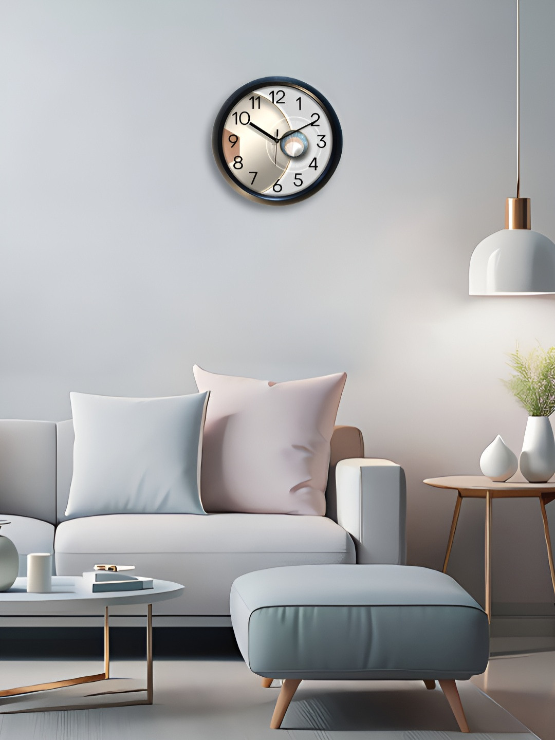 Aura Multicoloured Contemporary Wall Clock