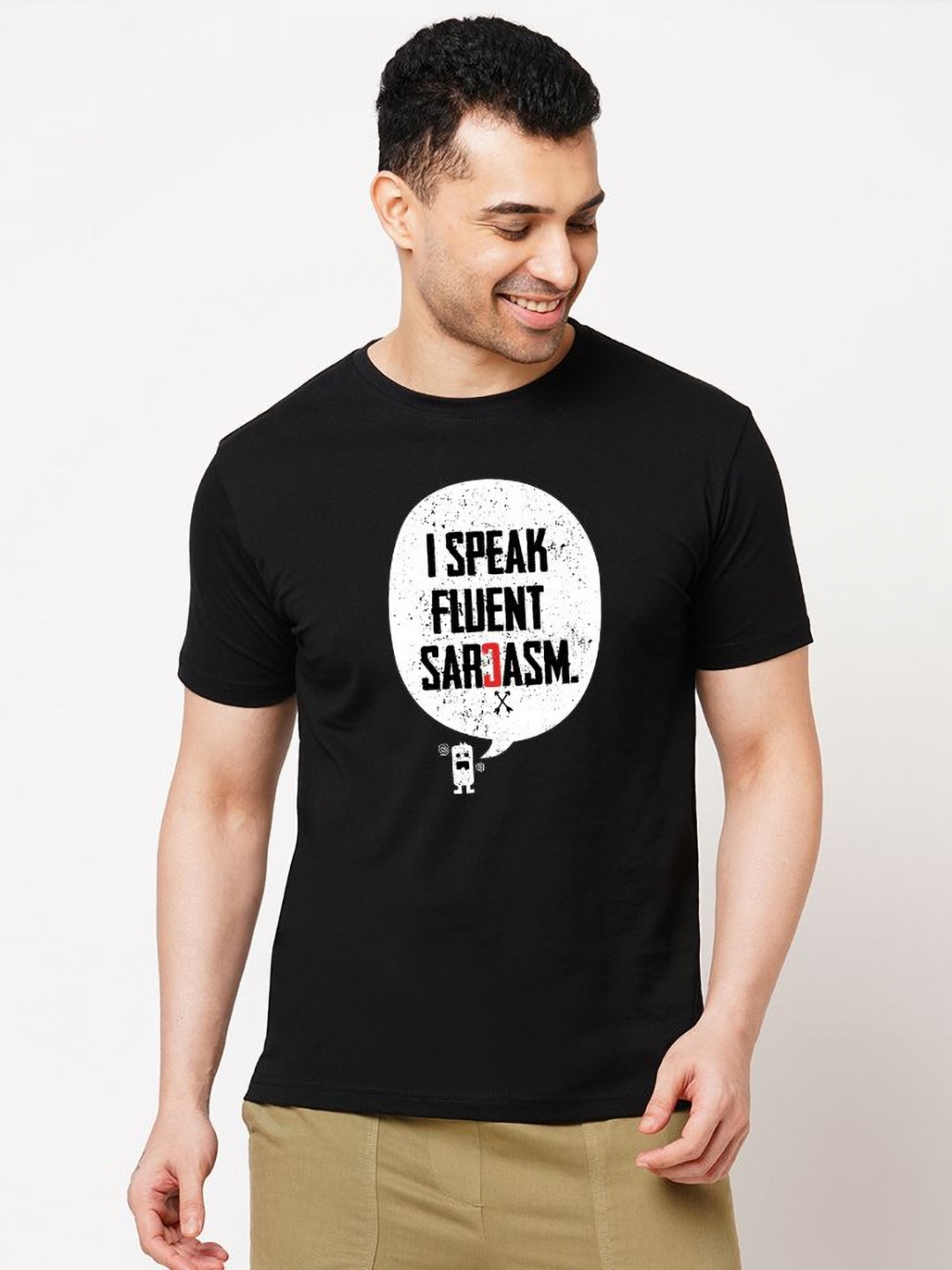 Wear Your Opinion Men Typography Printed Round Neck Cotton T-shirt
