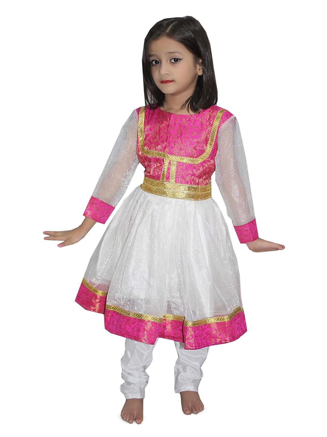 Kaku Fancy dresses Girls Yoke Design Traditonal Dance Anarkali Costume
