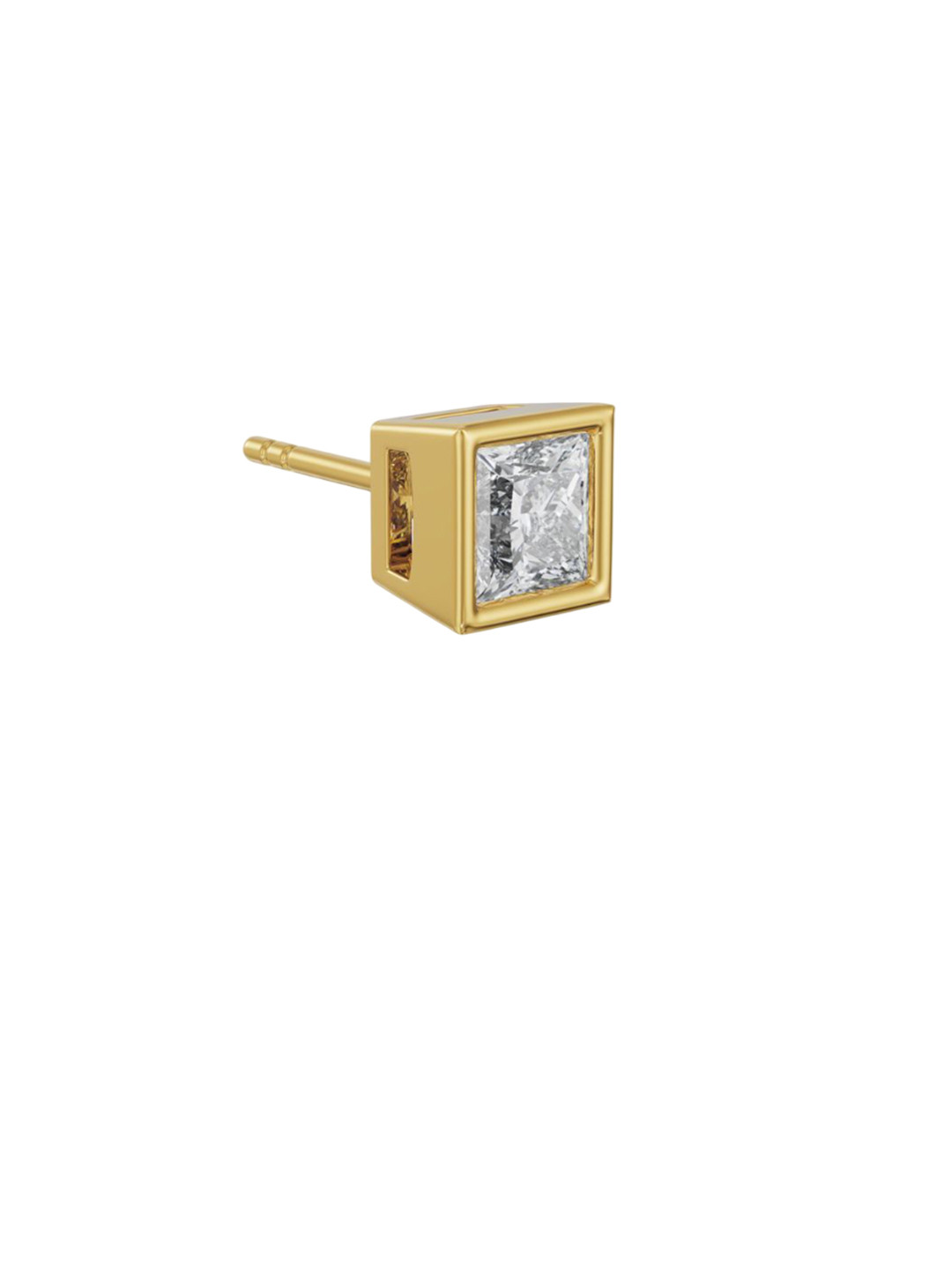 Emori 0.25 CT Solitaire Men Lab Diamond in 14KT Gold Stud