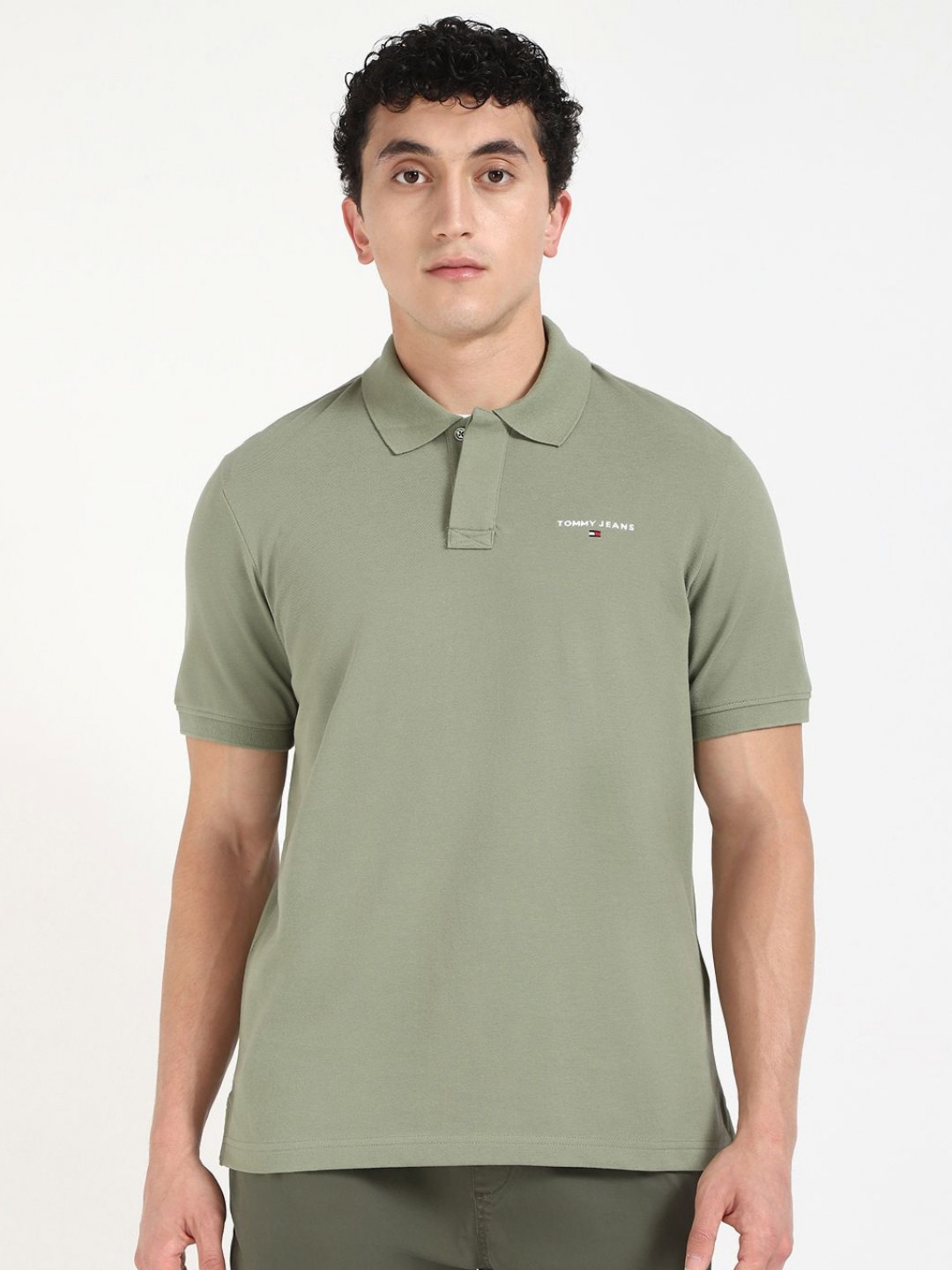 Tommy Hilfiger Men Solid Polo Collar Cotton T-shirt