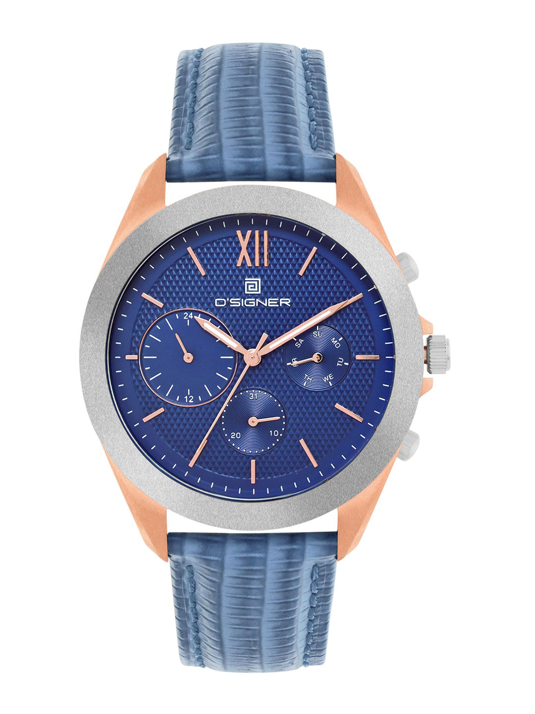 D'SIGNER Men Brass Dial & Leather Straps Analogue Multi Function Watch 902RTL.5G