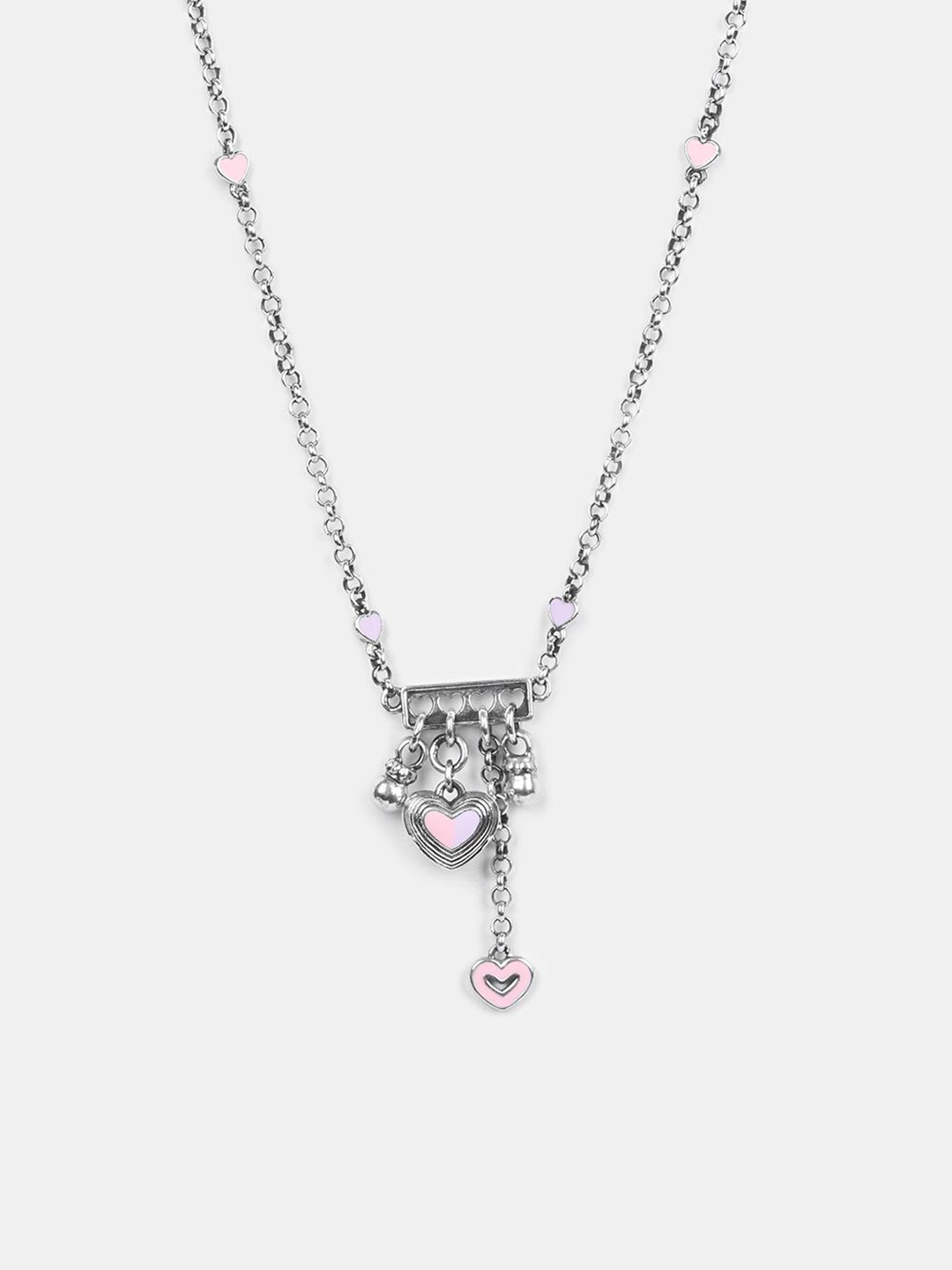 SHAYA Bring in the Laughter 925 Sterling Silver Heart Chain