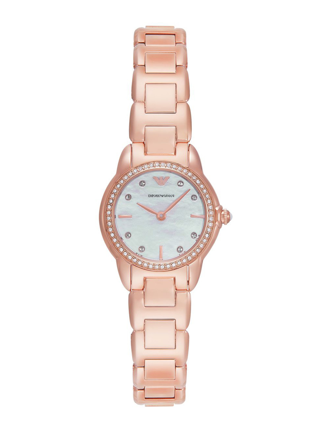 Emporio Armani Women Embellished Dial & Stainless Steel Straps Analogue Watch AR11671