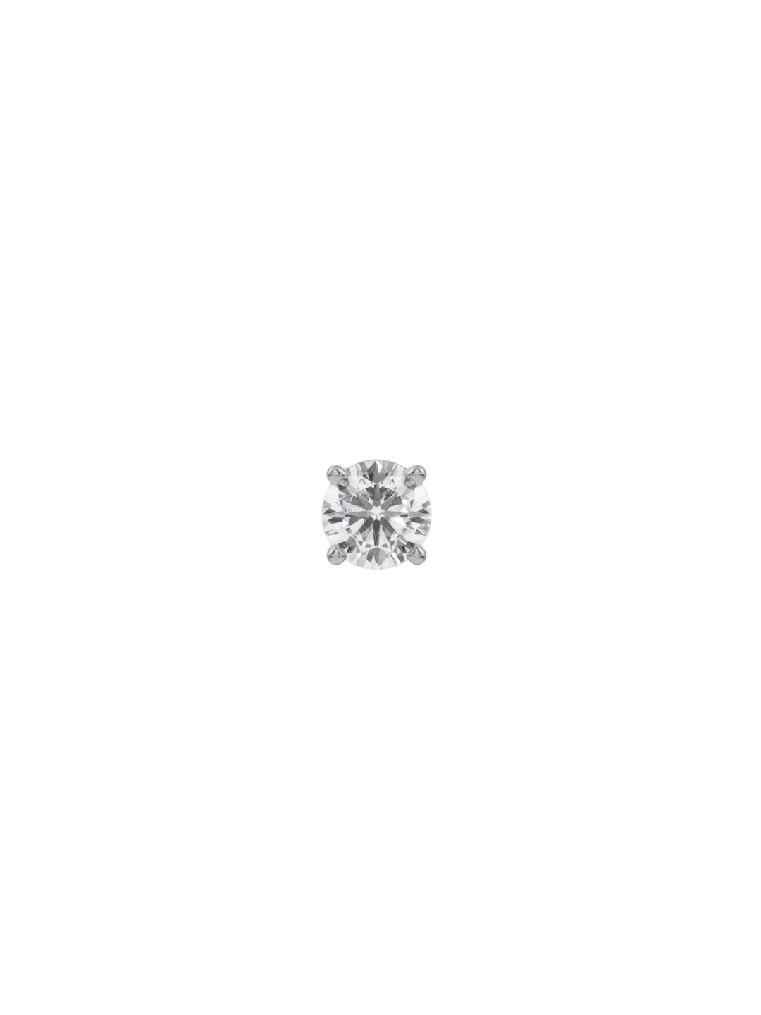 Emori Avir Round Solitaire Men's Lab Diamond Stud in 18KT Gold