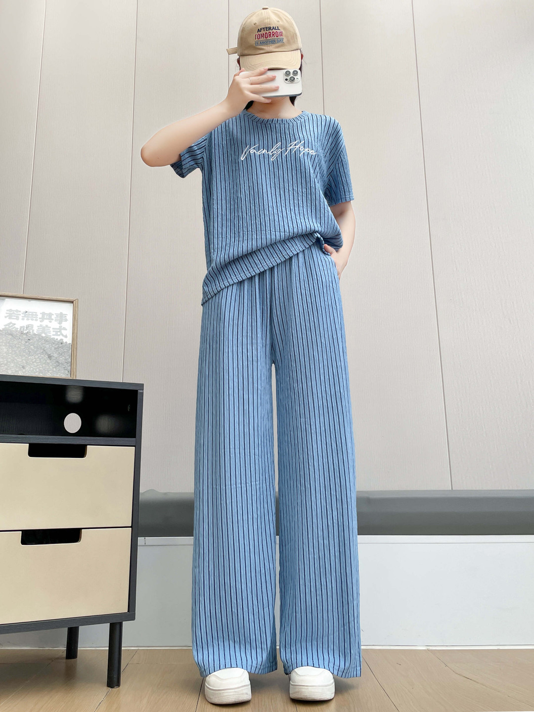Lugo Striped Printed Top And Palazzo