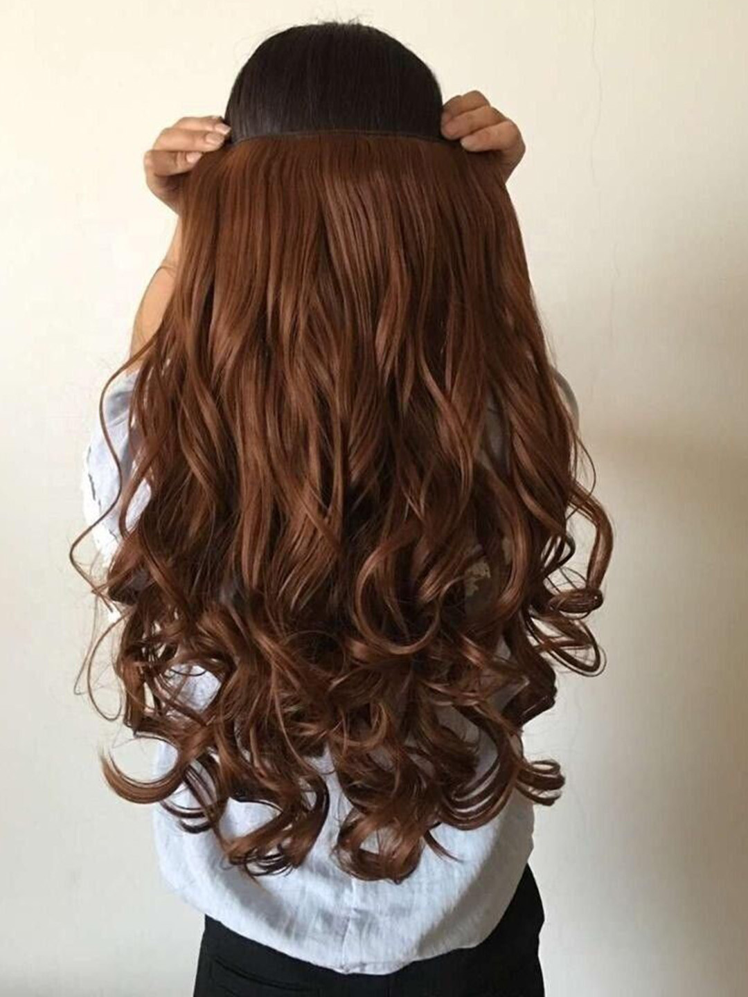 vister Wavy Clip-In Hair Extension - Brown - 24 Inch