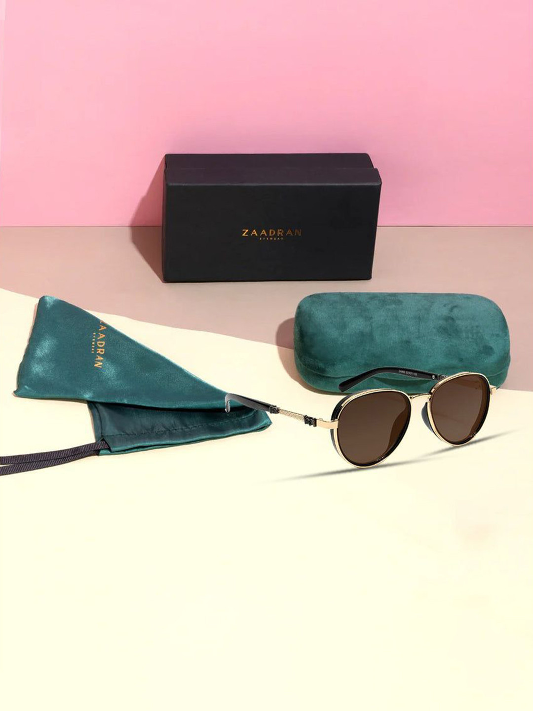 ZAADRAN Unisex Aviator Sunglasses with Polarised and UV Protected Lens BERLIN-BROWN