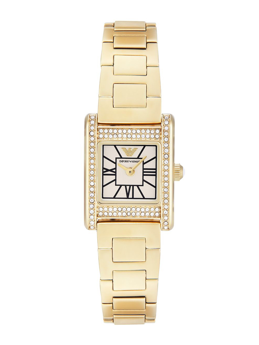 Emporio Armani Women Embellished Dial & Stainless Steel Straps Analogue Watch AR11663
