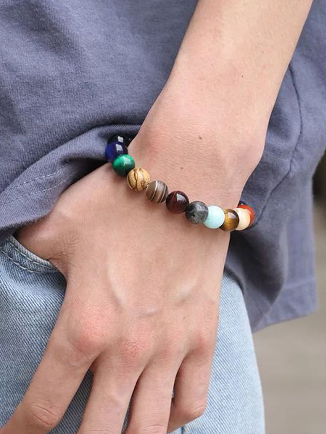 Jewels Galaxy Men Artificial Beads Bracelet