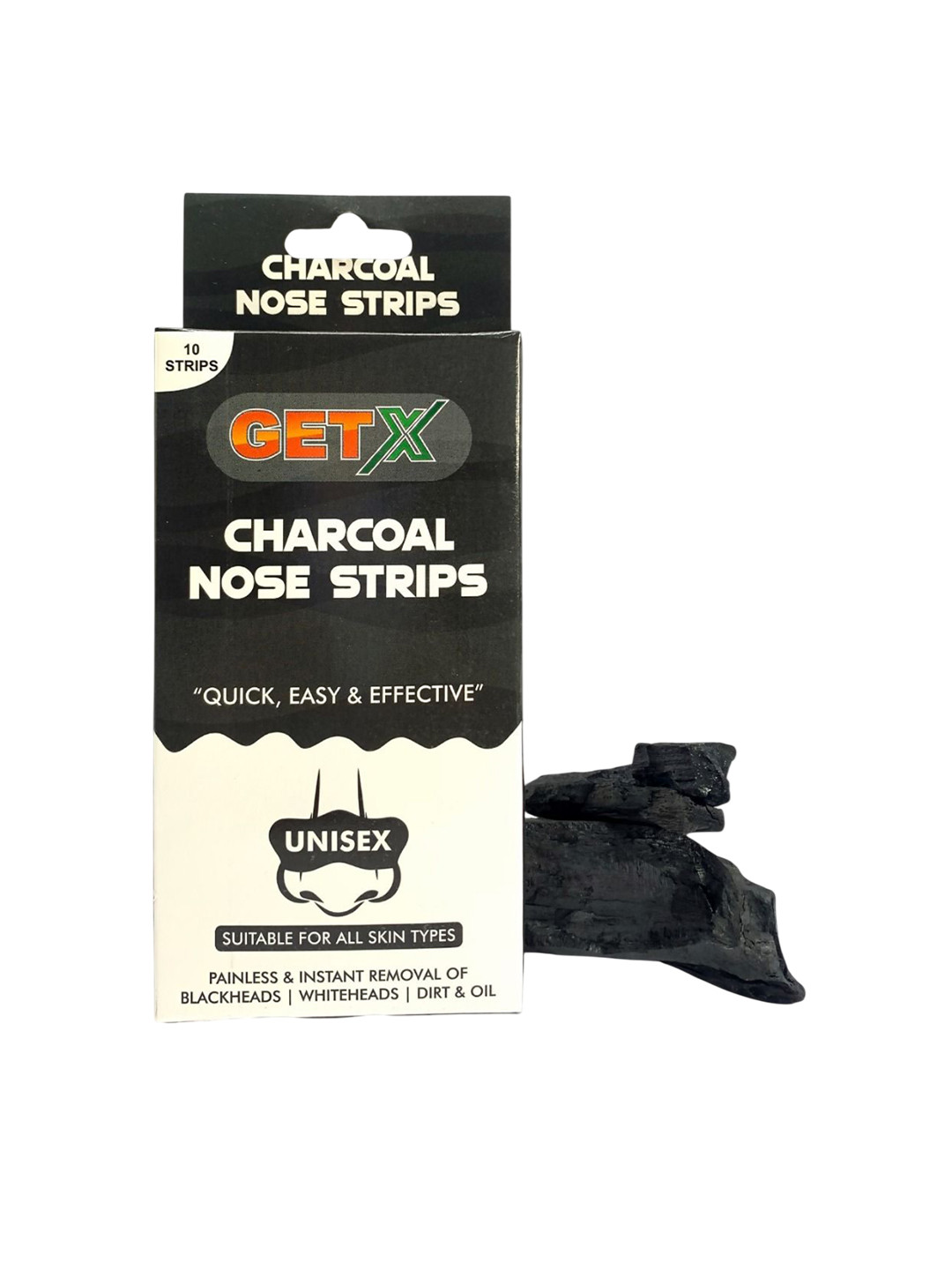 GETX Charcoal Nose Strips - 10 Strips