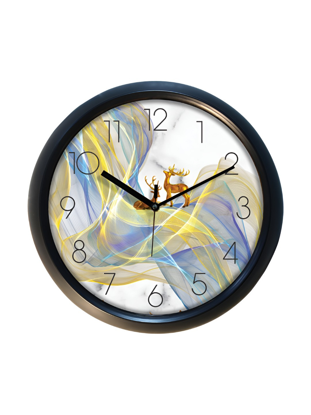 Aura Non-Ticking White Plastic Silent Clock Round Battery Analogue Wall Clock-30.5cm